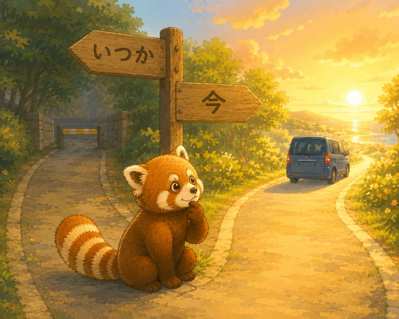 「いつか」「今」の分岐路に立つレッサーパンダ